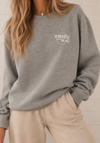 SWEATSHIRT WITH SQUARE CREW NECK