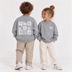SUDADERA CUELLO REDONDO KIDS CUADRADOS